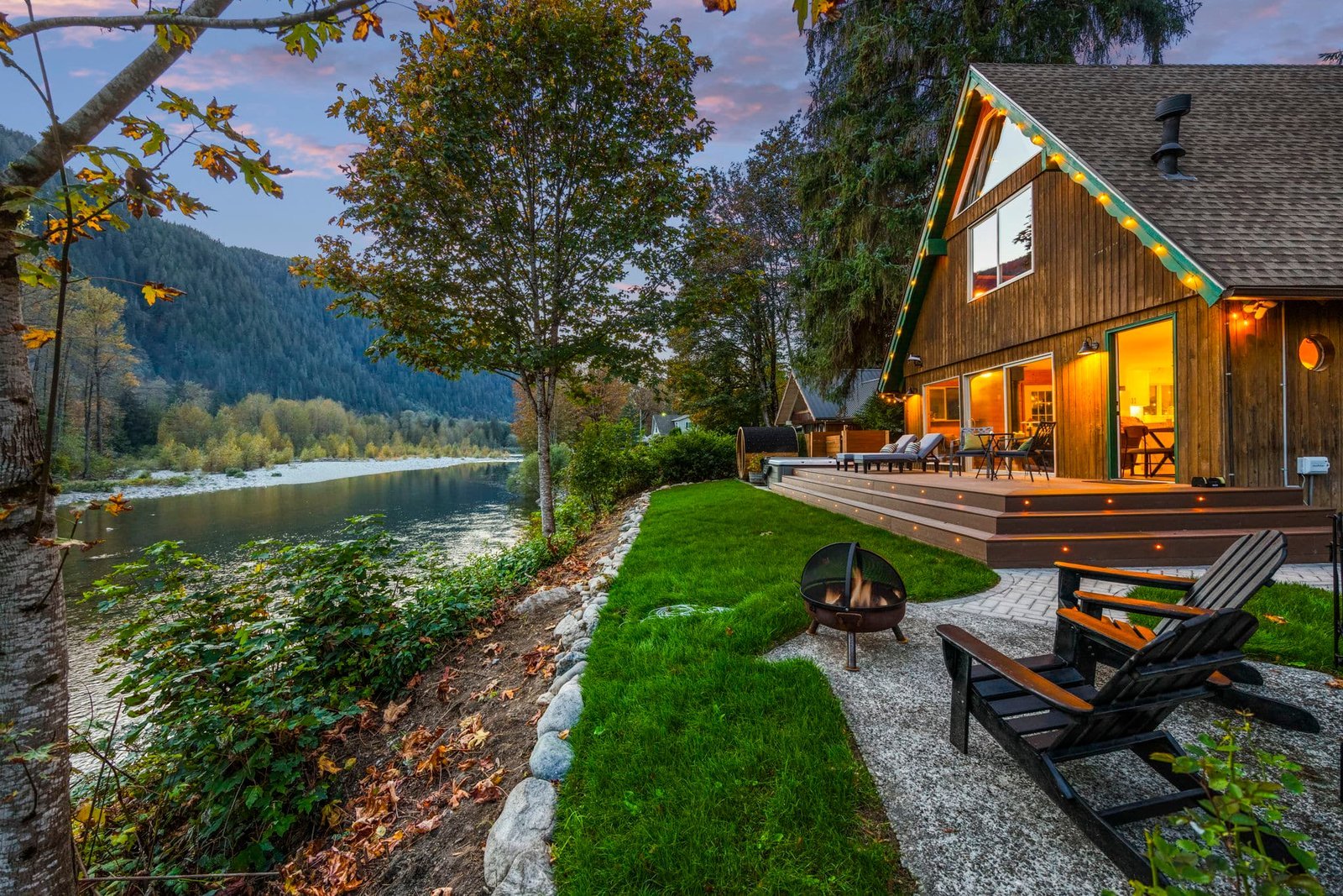 The Gateway cabin at twilight