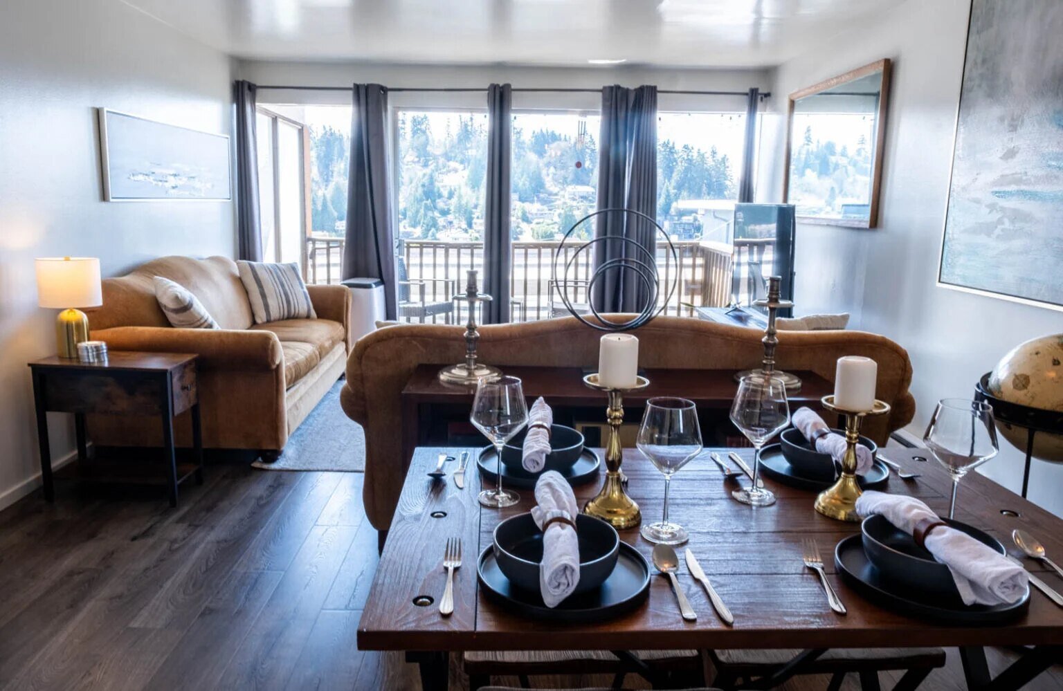 The Mariner interior with water views