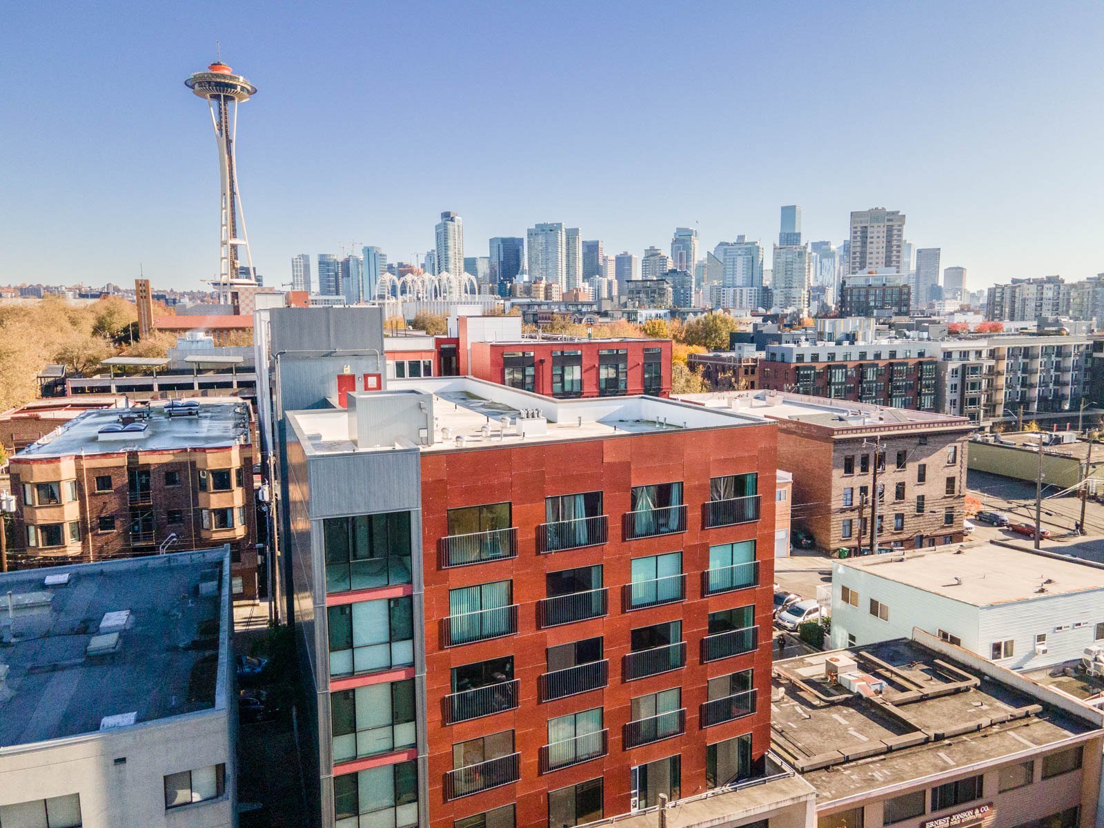 The Arena building with the Space Needle beyond