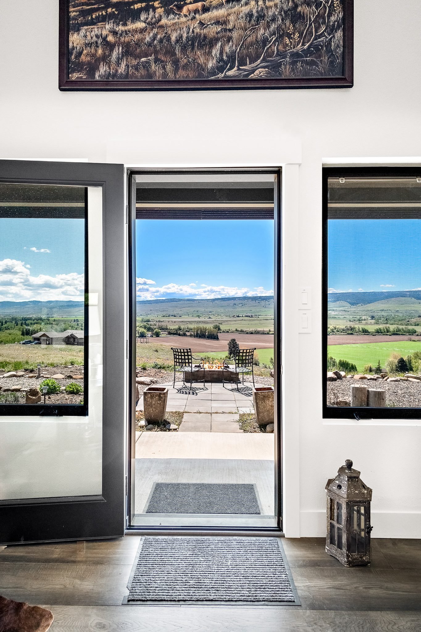 Valley views through the Deer Valley living-room doors