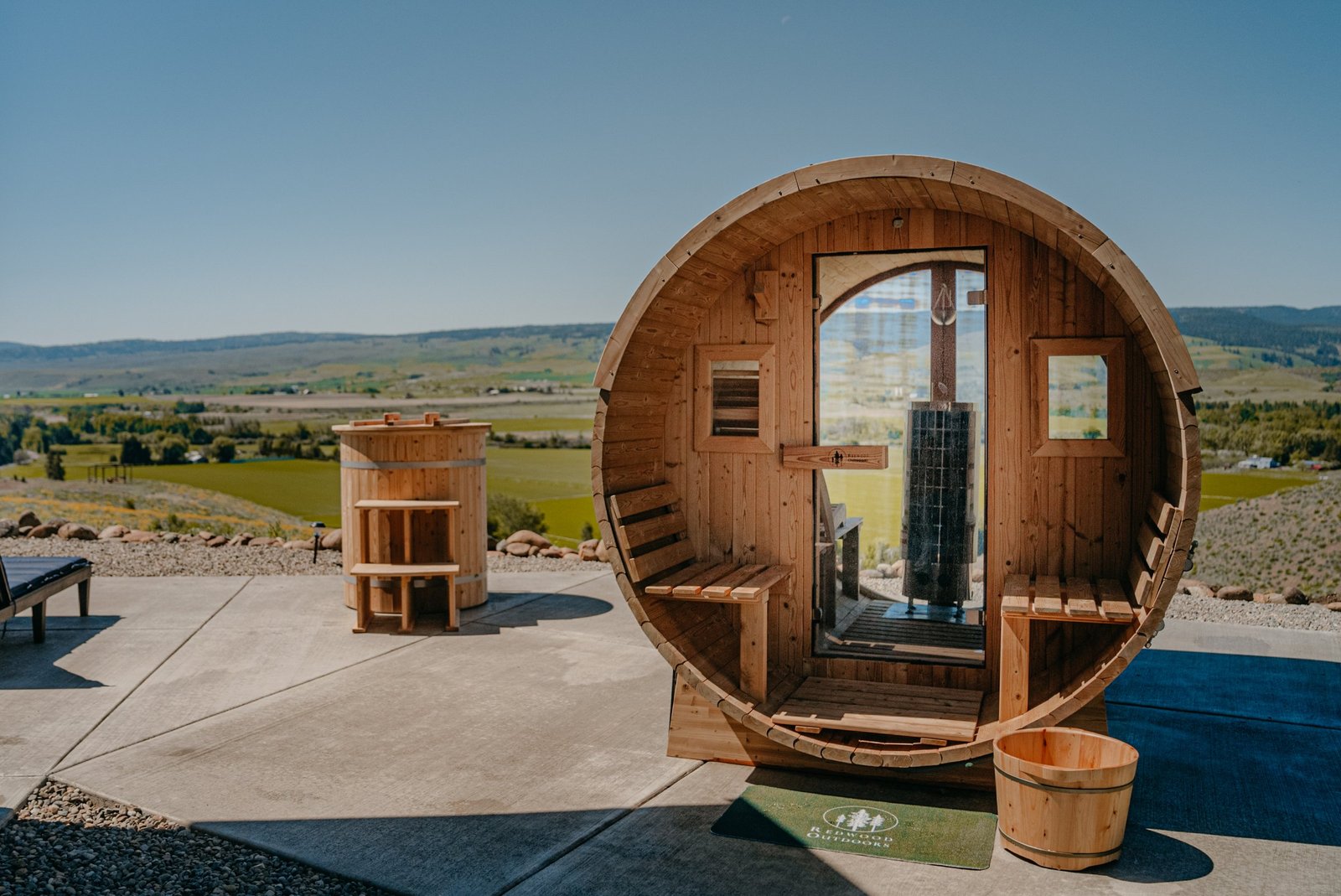 Cedar barrel sauna and cold plunge at Deer Valley