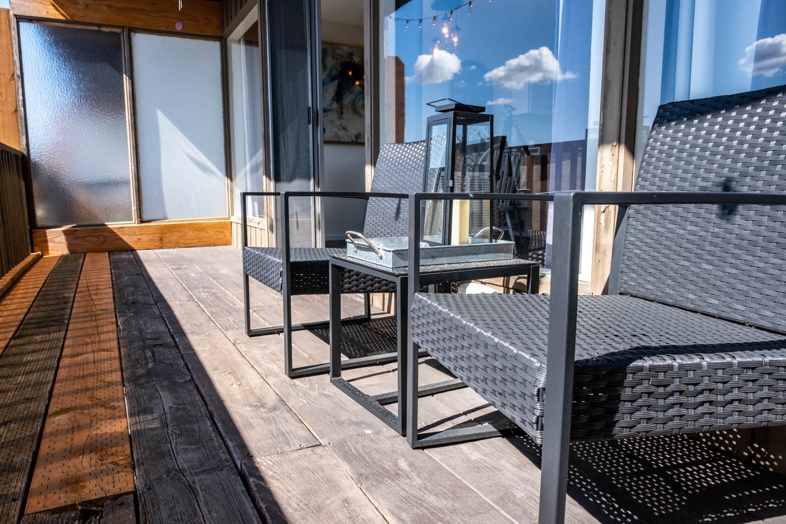 Private balcony seating at The Heron