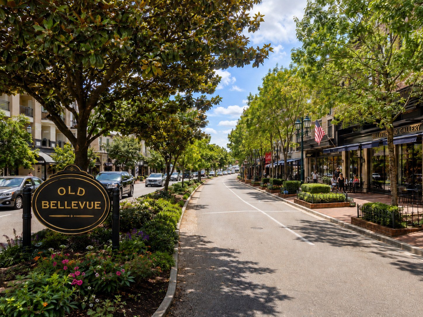 Old Bellevue Main Street near The Mariner