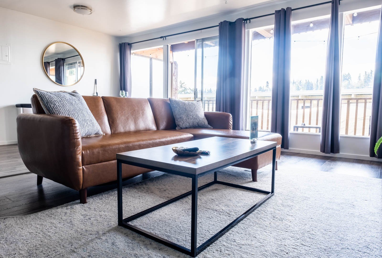 The Nest open living space toward the balcony