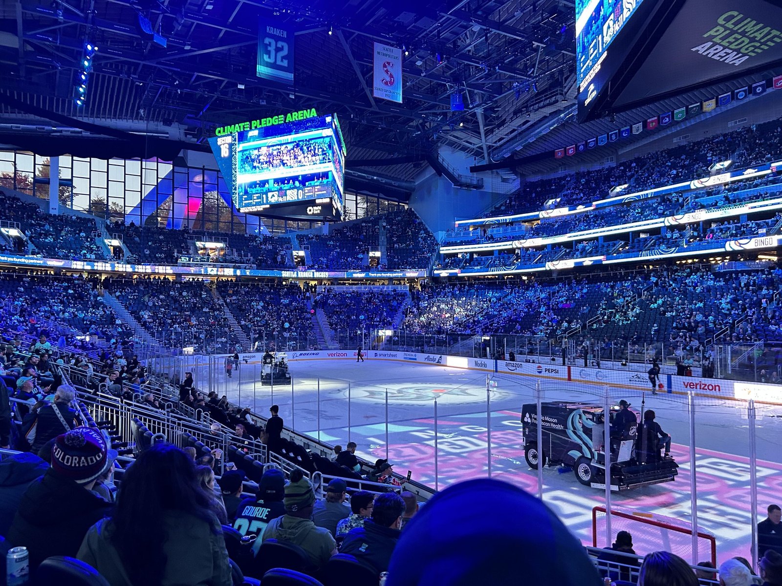 Hockey game at Climate Pledge Arena